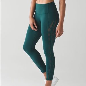 Lululemon high times deep green legging tights sz 4 worn 3x max rhythm